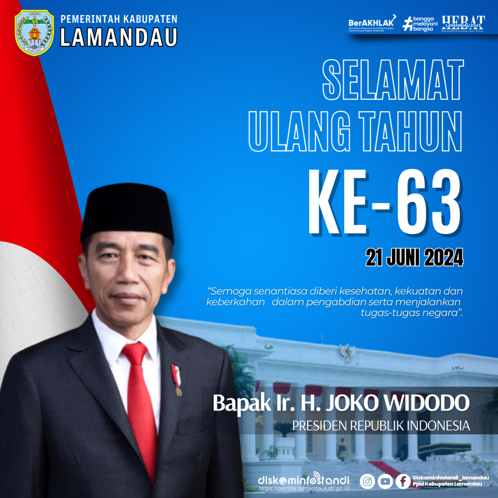 Selamat Ulang Tahun Ke Bapak Presiden Joko Widodo Kabupaten Lamandau